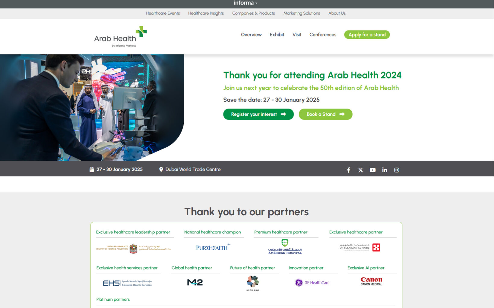 medical trade fairs in Arab